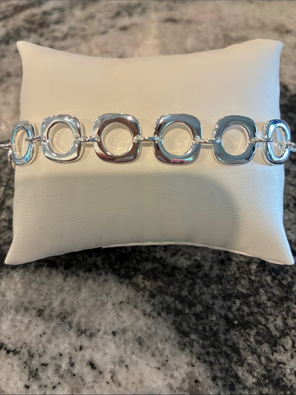 925 Sterling Silver Open-Circle Link Bracelet - Women Jewelry